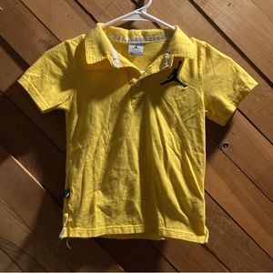 Nike AIR Jordan Polo Shirt Yellow Size XS 5